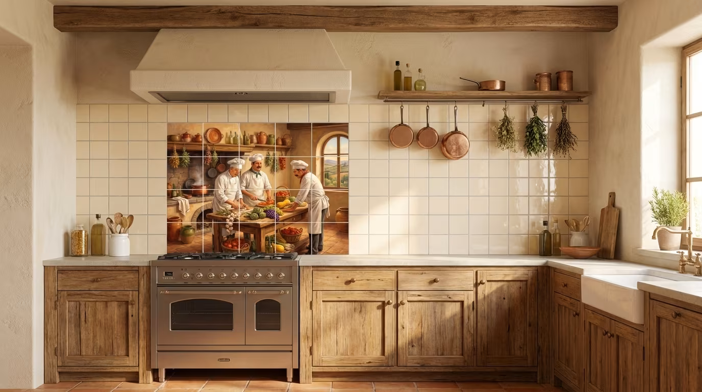 3 Chefs - Tile Mural - Image 2