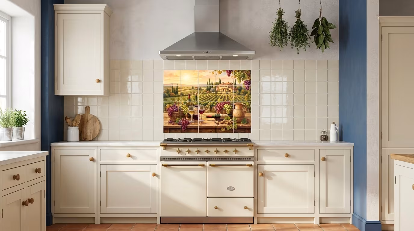 A Tuscany Vista - Tile Mural - Image 2