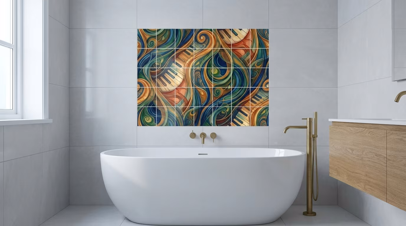 Abstract Piano - Tile Mural - Image 2