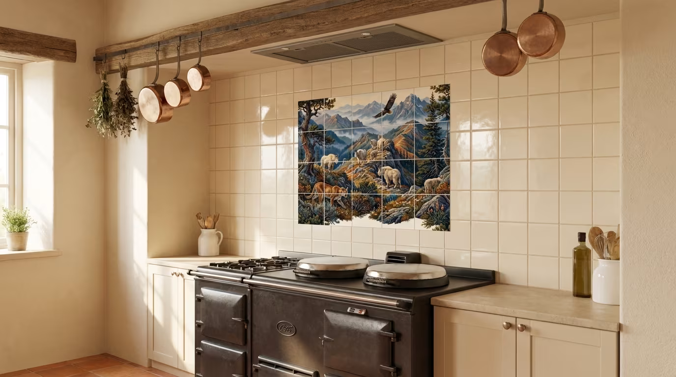 Along The North Ridge - Tile Mural - Image 2