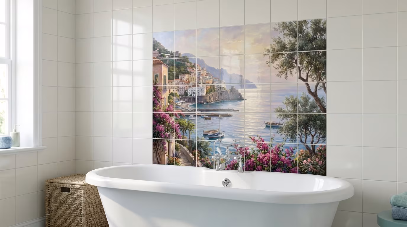 Amalfi 2 tile mural