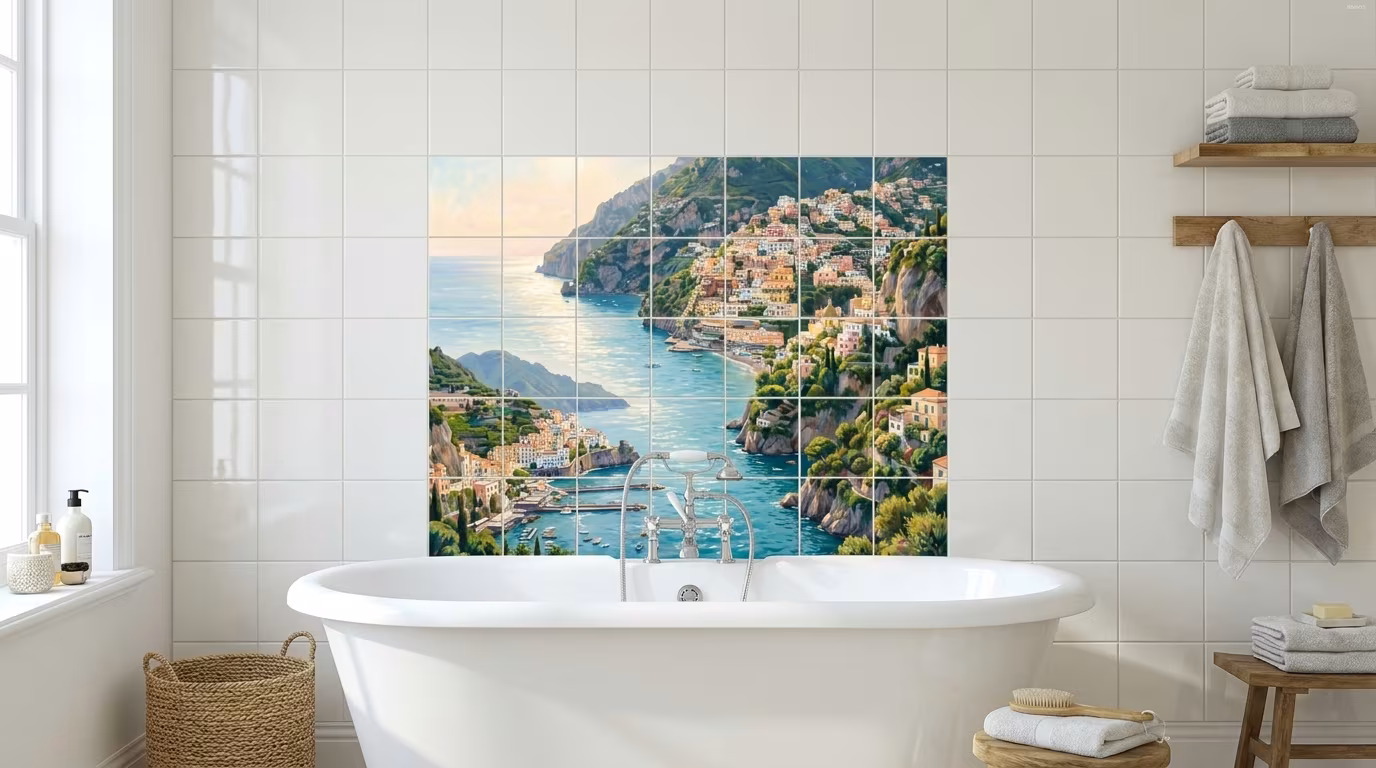 Amalfi Coast - Tile Mural - Image 2