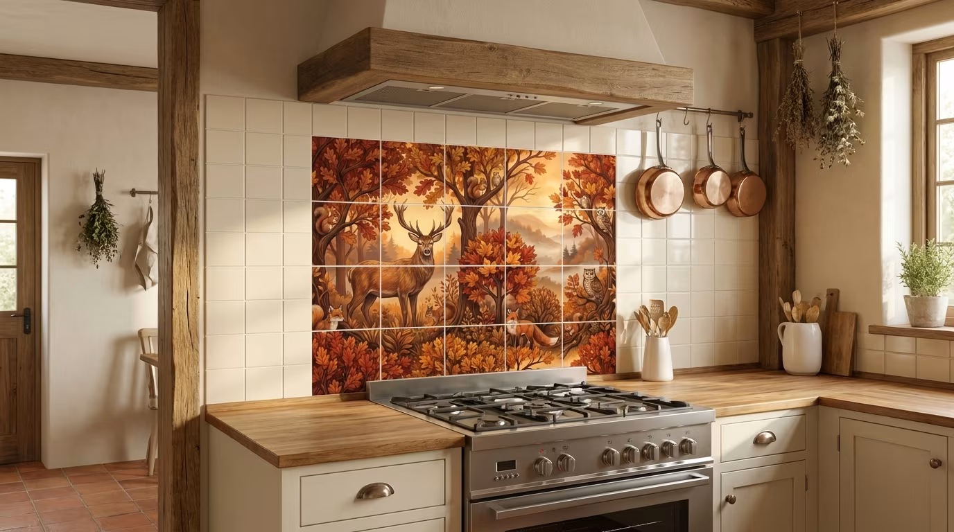 Autumn Glow - Tile Mural - Image 2