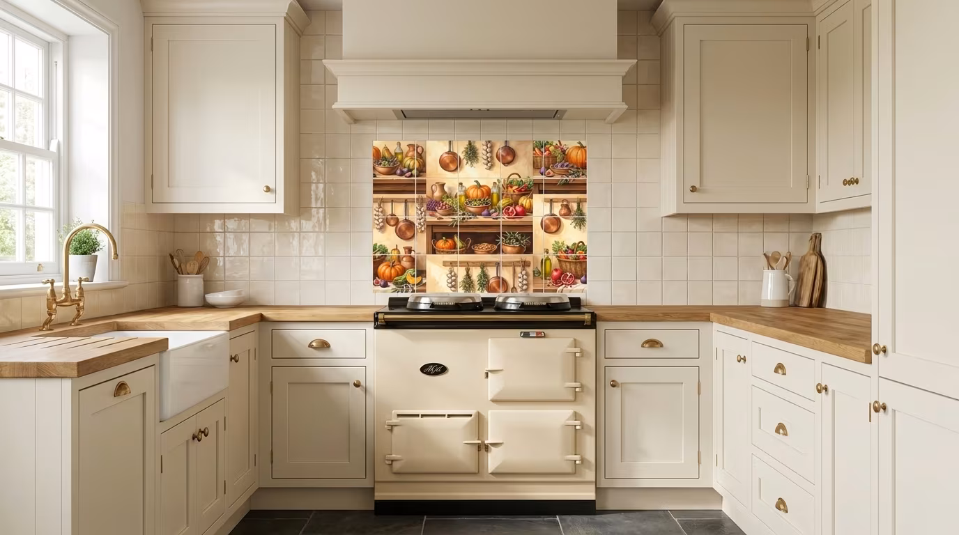 Autumn's Bounty tile mural