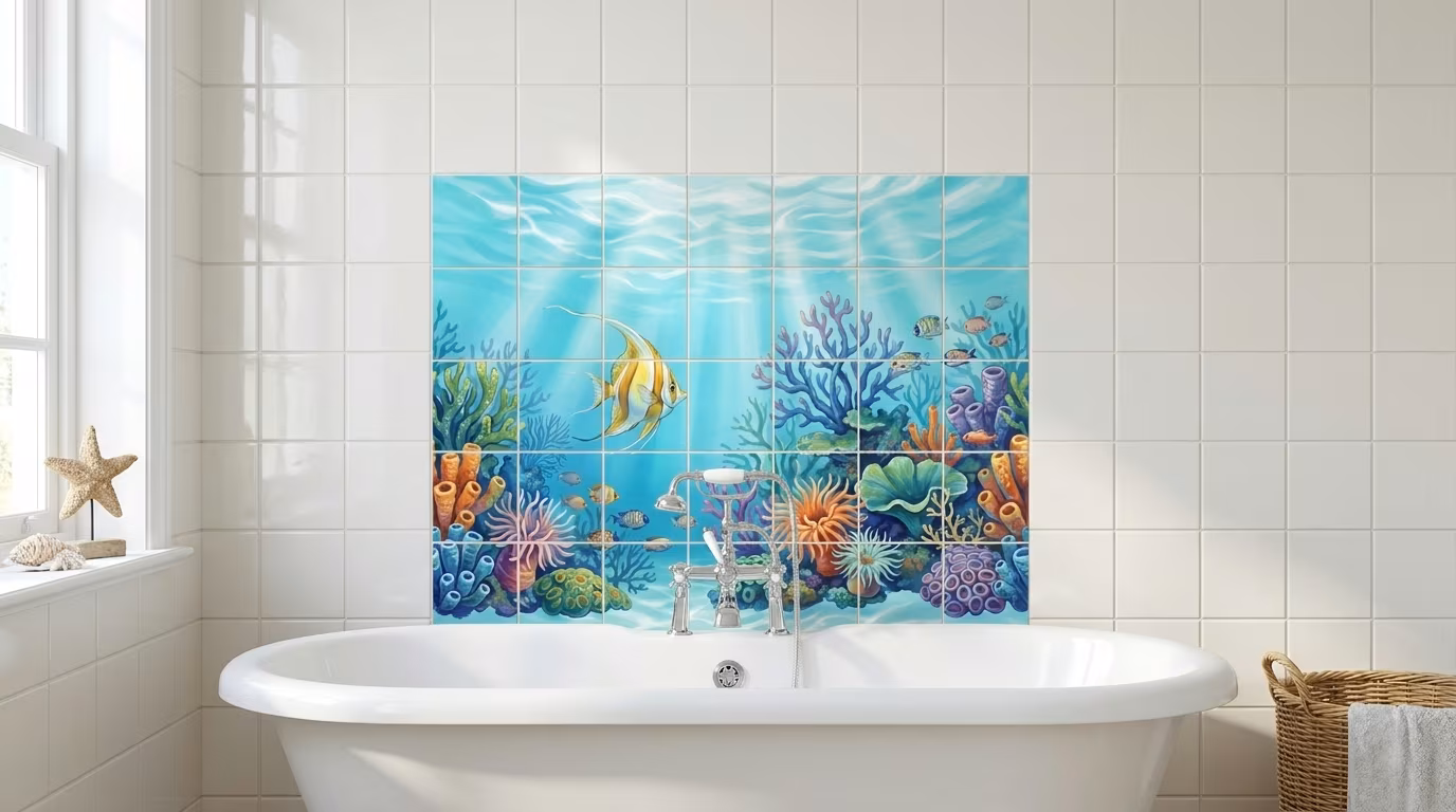 Banner Fish - Tile Mural - Image 2