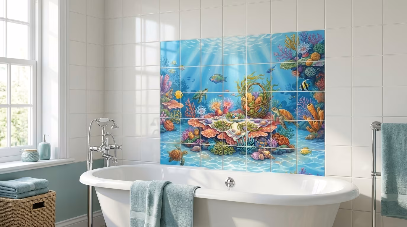 Bayside Picnic - Tile Mural - Image 2