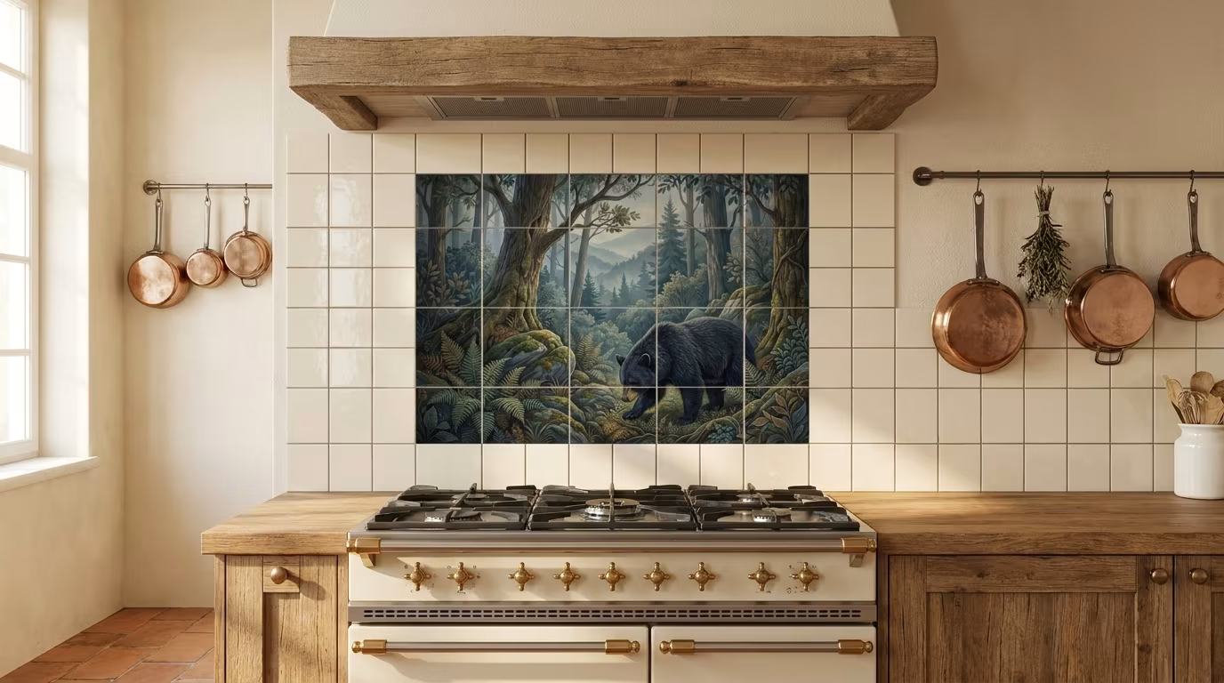 Black Bear - Tile Mural - Image 2