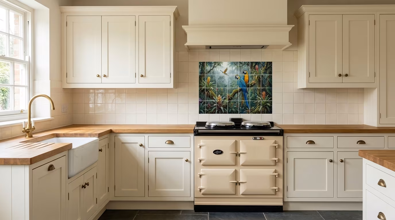 Blue and Yellow Macaws 2 - Splashback Mural - Image 2