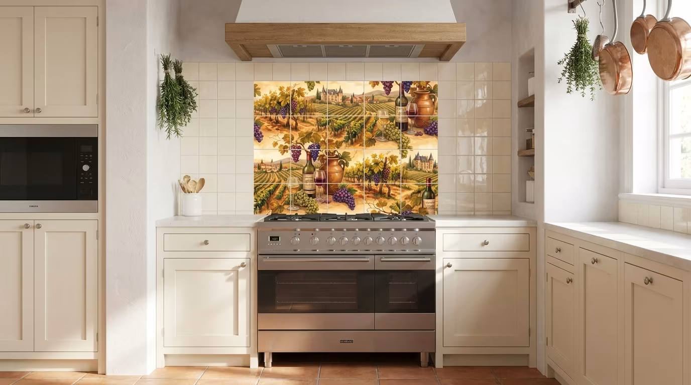 Bordeaux tile mural