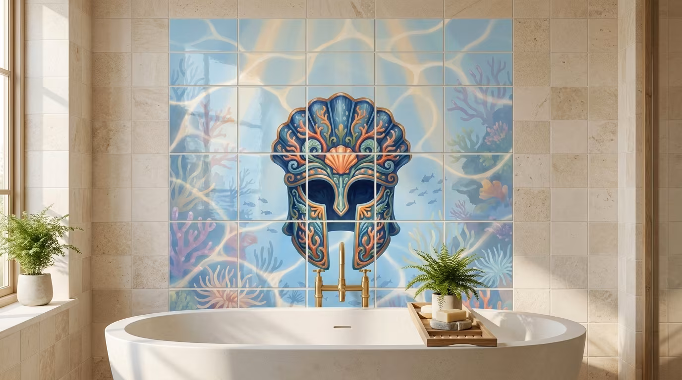 Bordered Shell Helmet - Accent Tile - Image 2