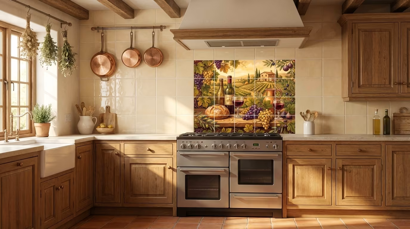 Bread and Wine - Tile Mural - Image 2
