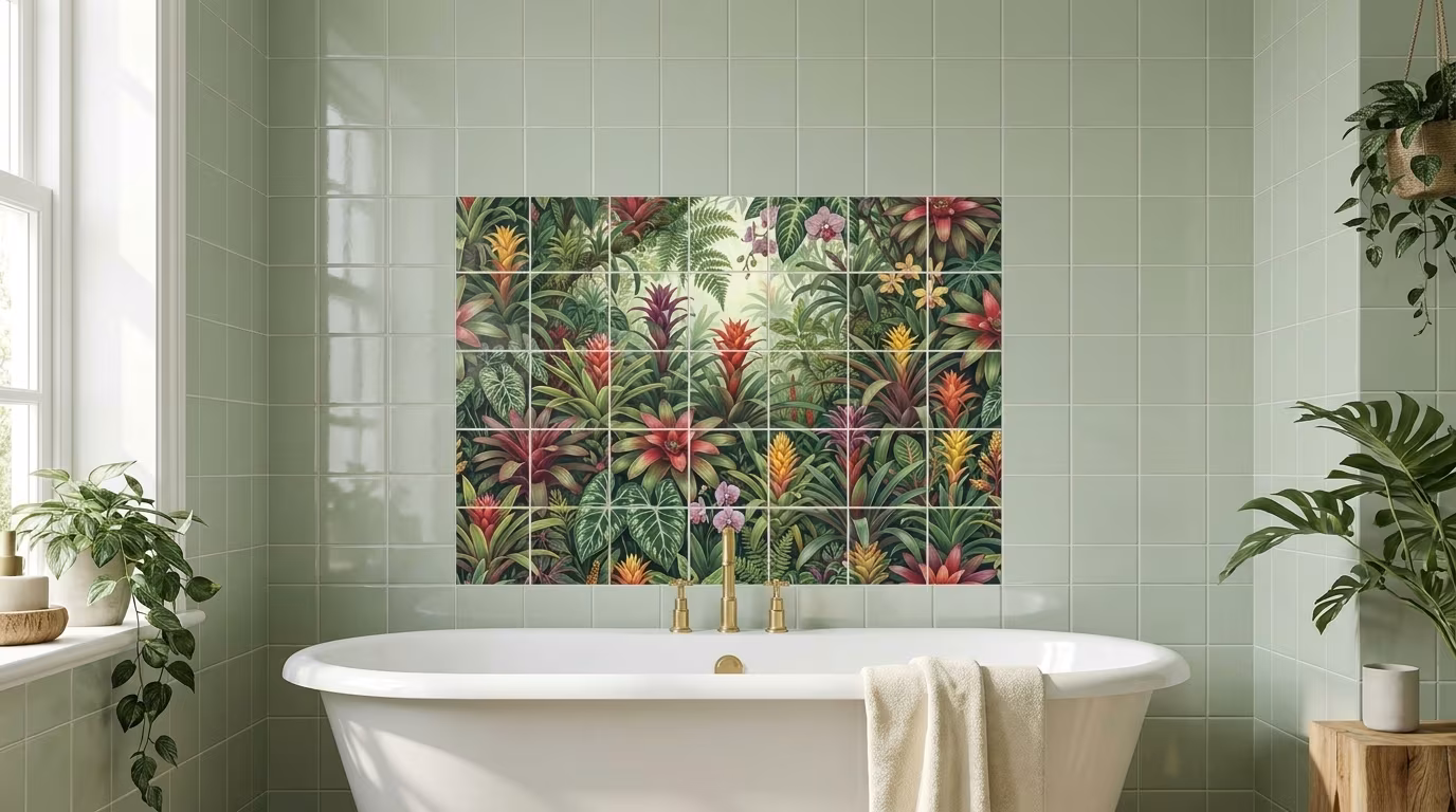 Bromeliad I - Tile Mural - Image 2