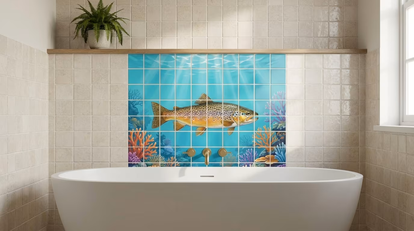 Brown Trout - Accent Tile - Image 2