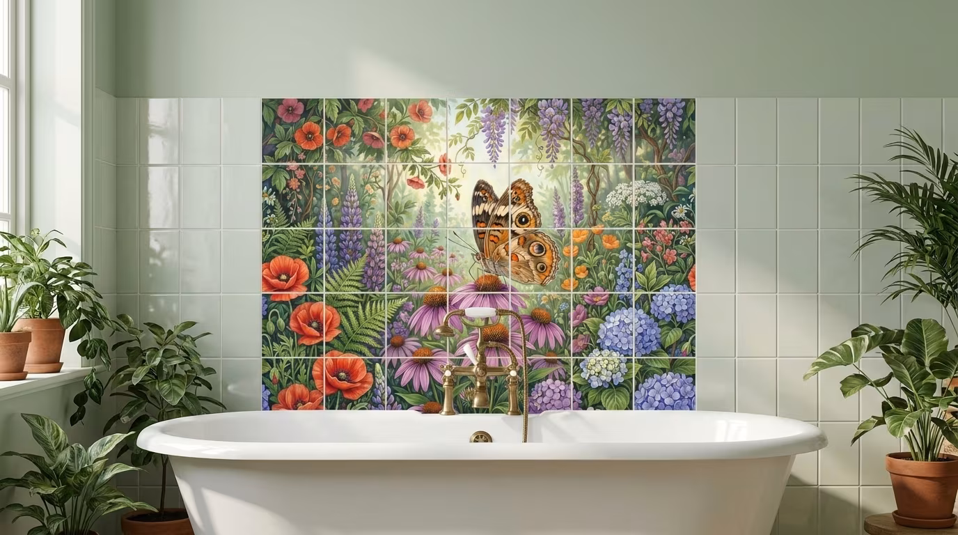 Buckeye Butterfly - Tile Mural - Image 2