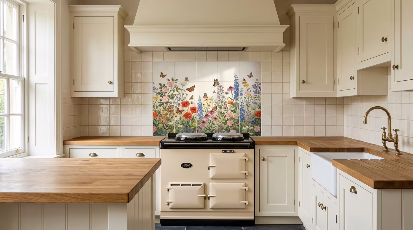 Butterfly Meadow - Tile Mural - Image 2