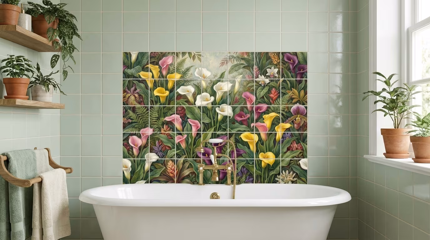 Calla Lilies - Tile Mural - Image 2