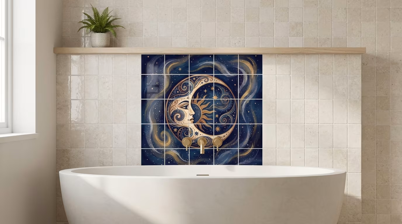 Celestial Moon II - Accent Tile - Image 2