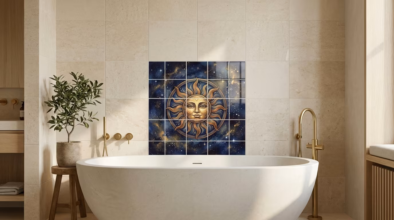Celestial Sun IV - Accent Tile - Image 2