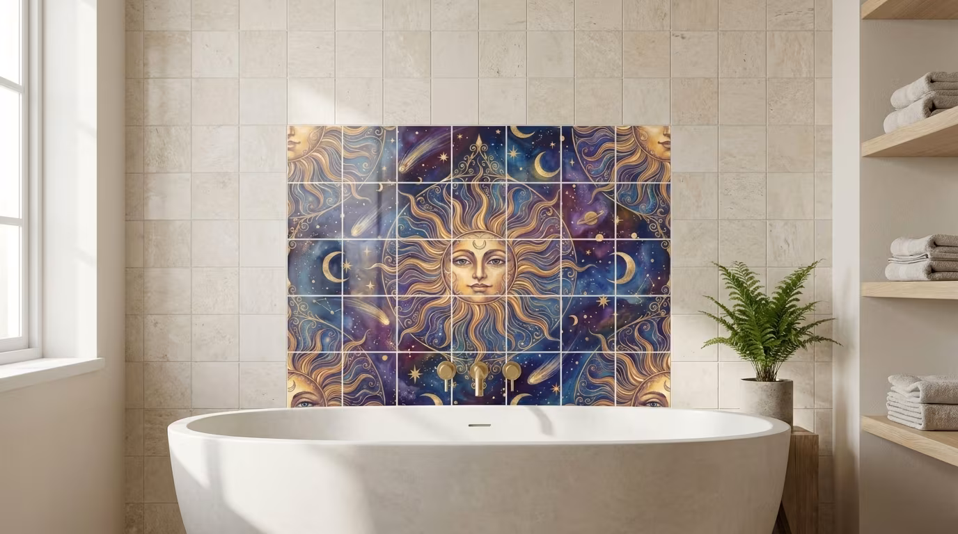 Celestial Sun - Tile Mural - Image 2