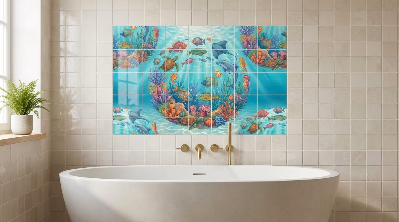 Circle of Friends porcelain tile mural