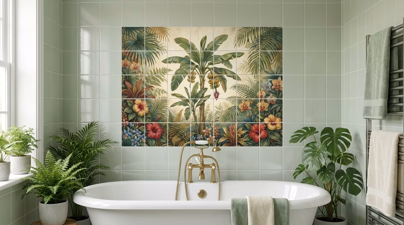 Classical Banana Tree - Tile Mural - Image 2