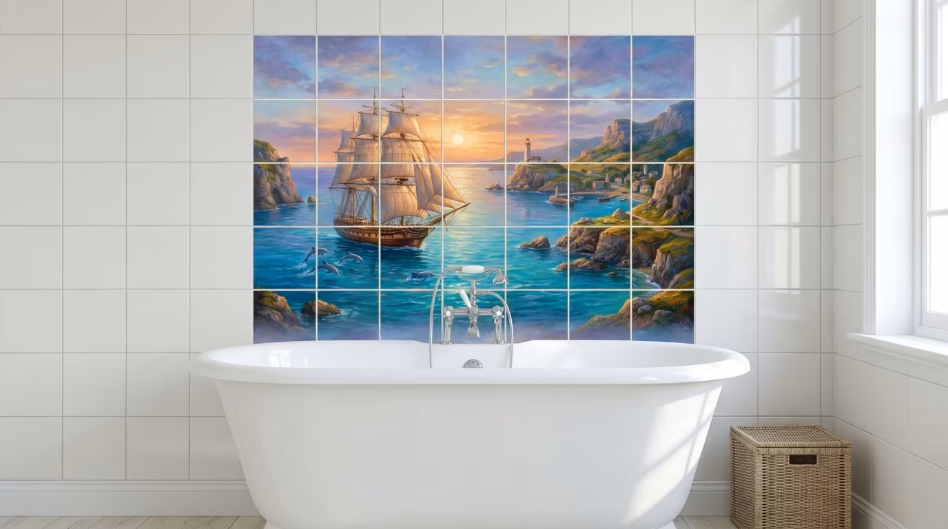 CLIPPER SHIP SURPRISE - Tile Mural - Image 2