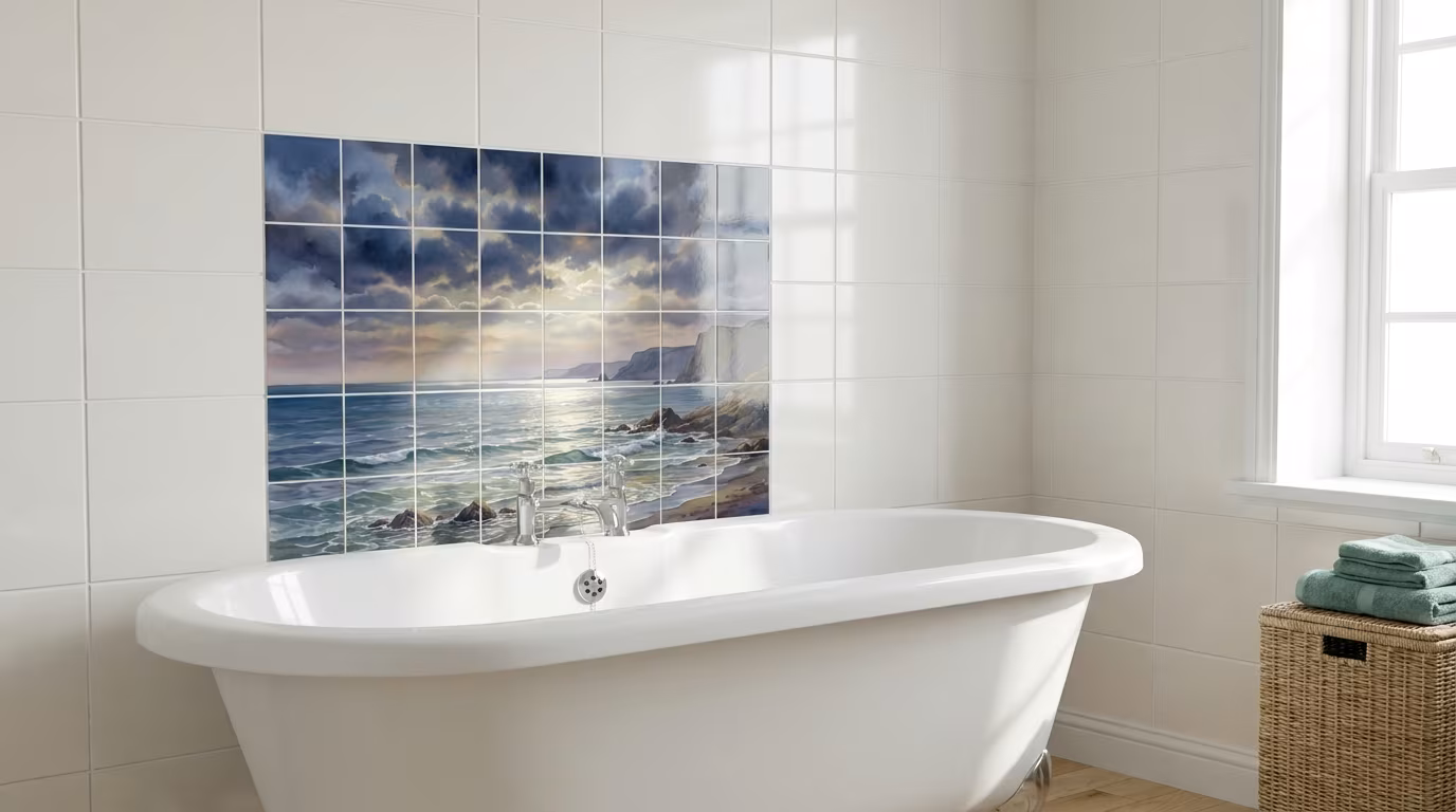 Cloudy Evening - Tile Mural - Image 2
