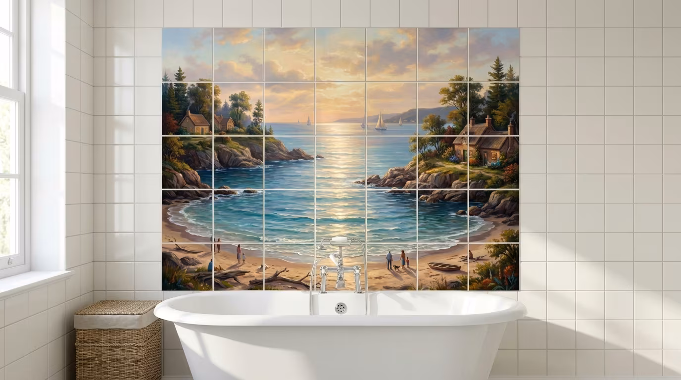 Coastal View - Tile Mural - Image 2
