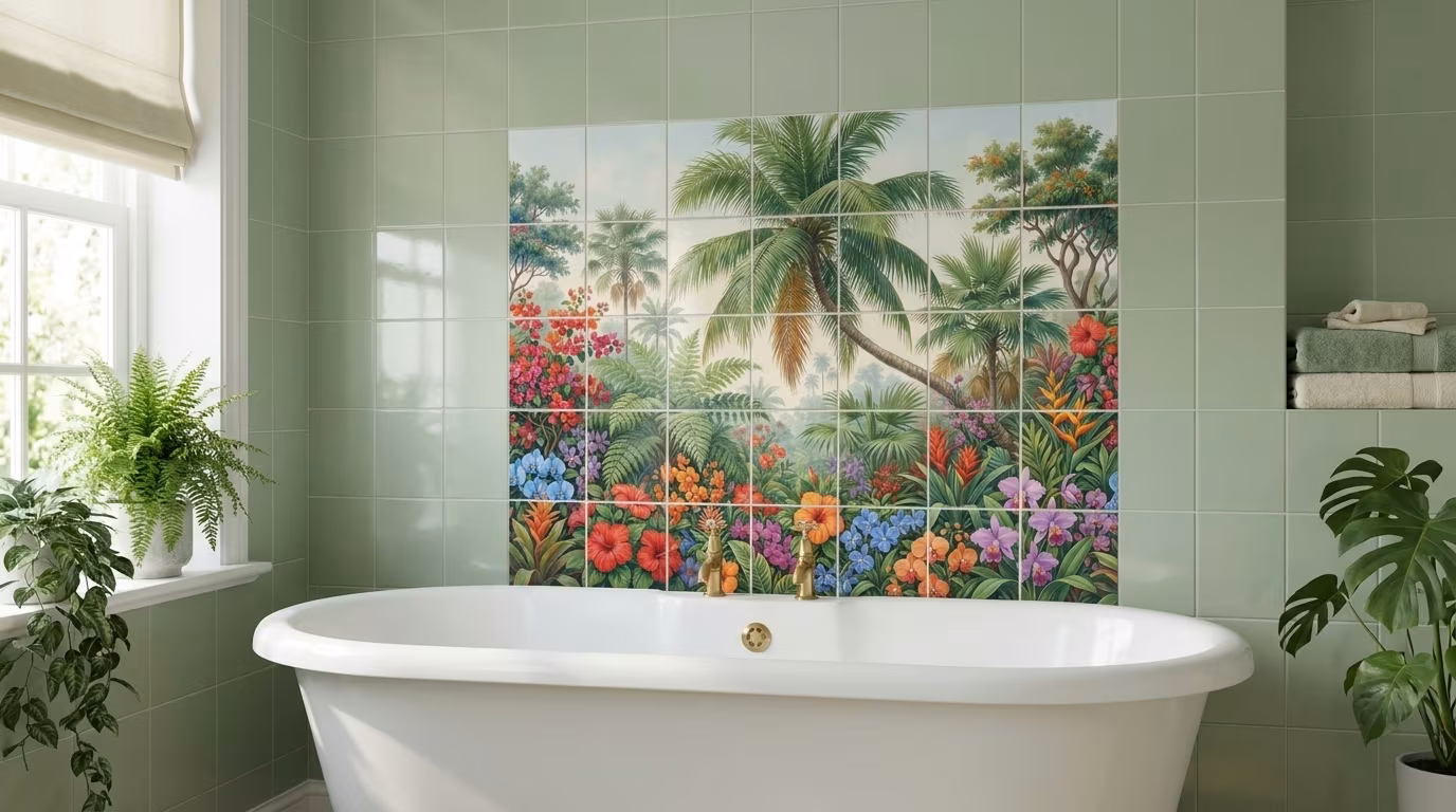 Coconut Palm 2 - Tile Mural - Image 2