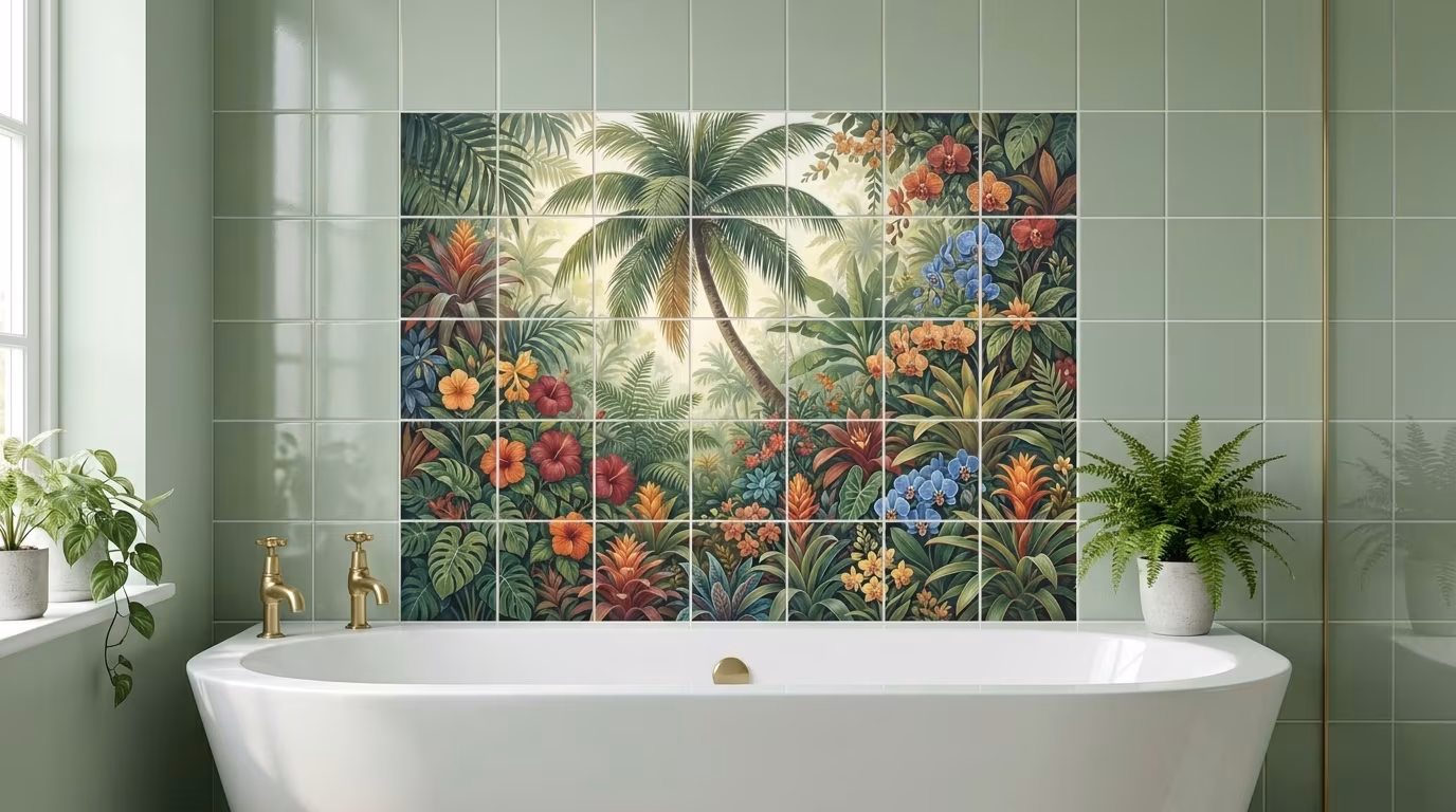 Coconut Palm 3 - Tile Mural - Image 2