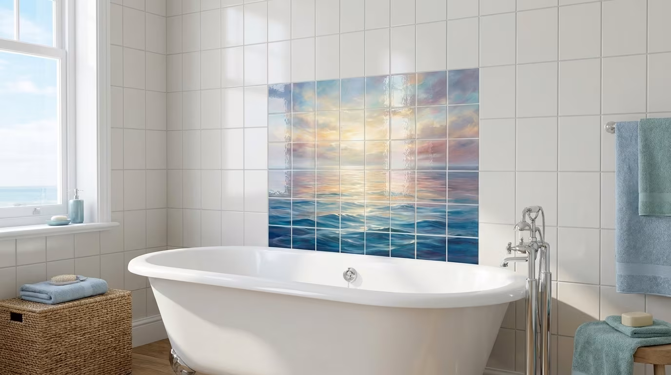 Colors On The Water - Tile Mural - Image 2