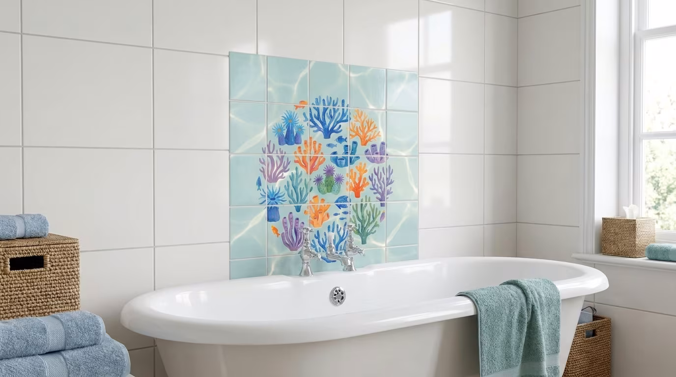 Coral Still Life 2 - Accent Tile - Image 2