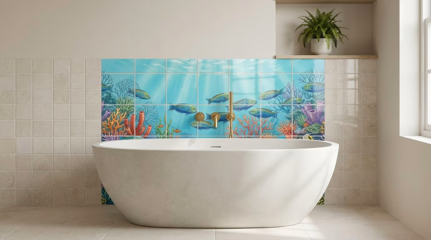 Creole Fish - Tile Mural - Image 2