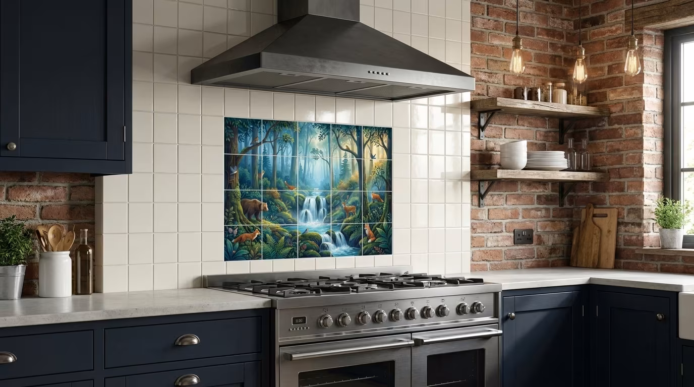 Crystal Falls II - Tile Mural - Image 2