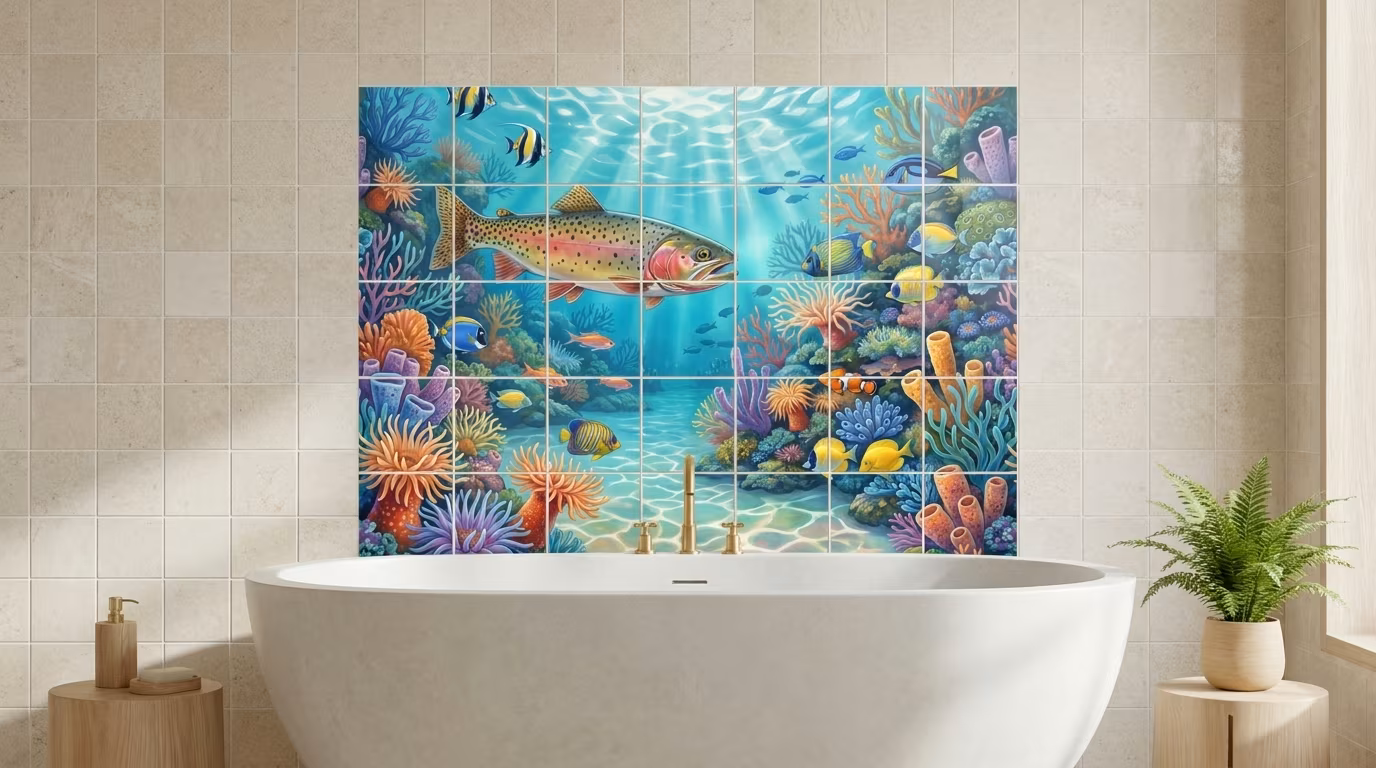 Cutthroat Trout - Tile Mural - Image 2
