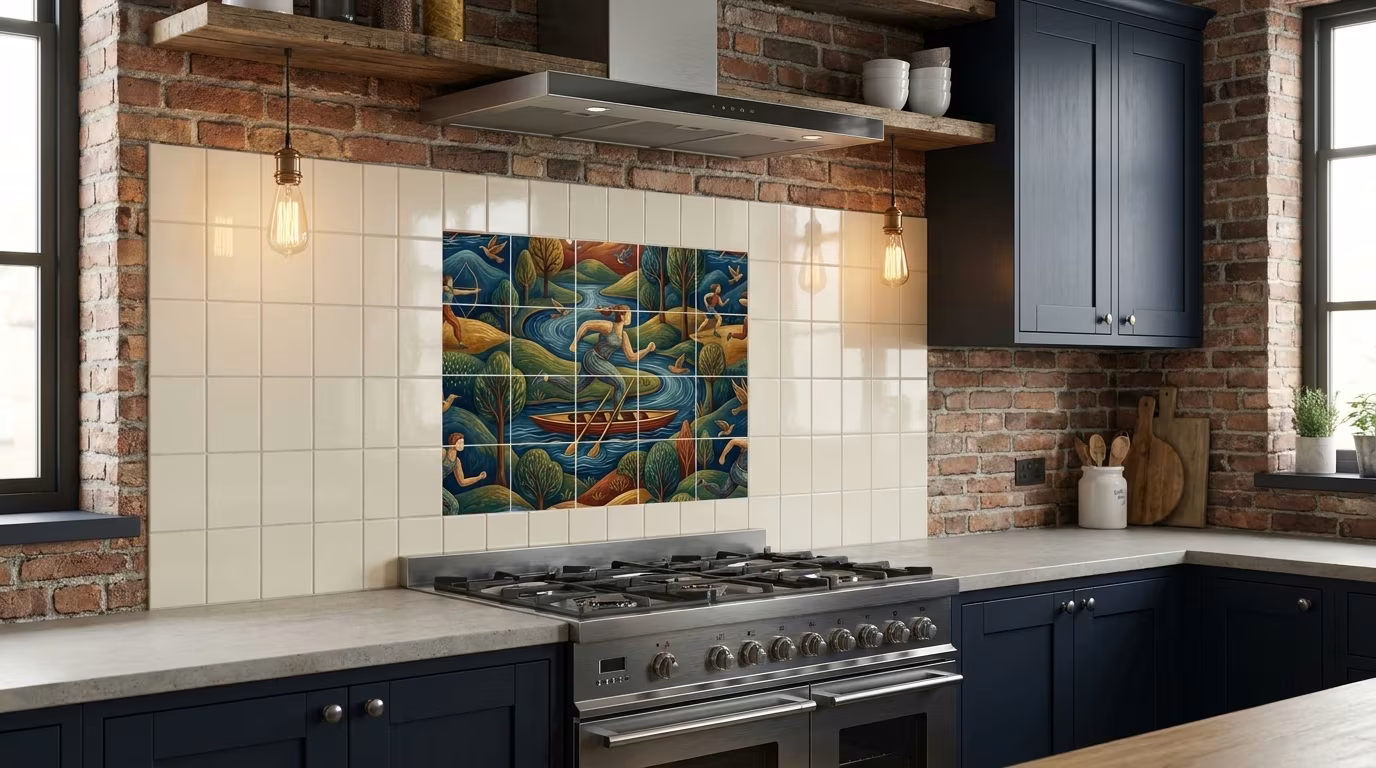 Diligence tile mural