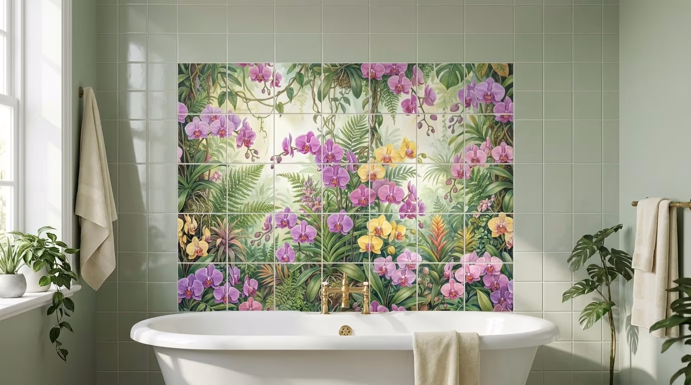 Donnas Orchid - Tile Mural - Image 2