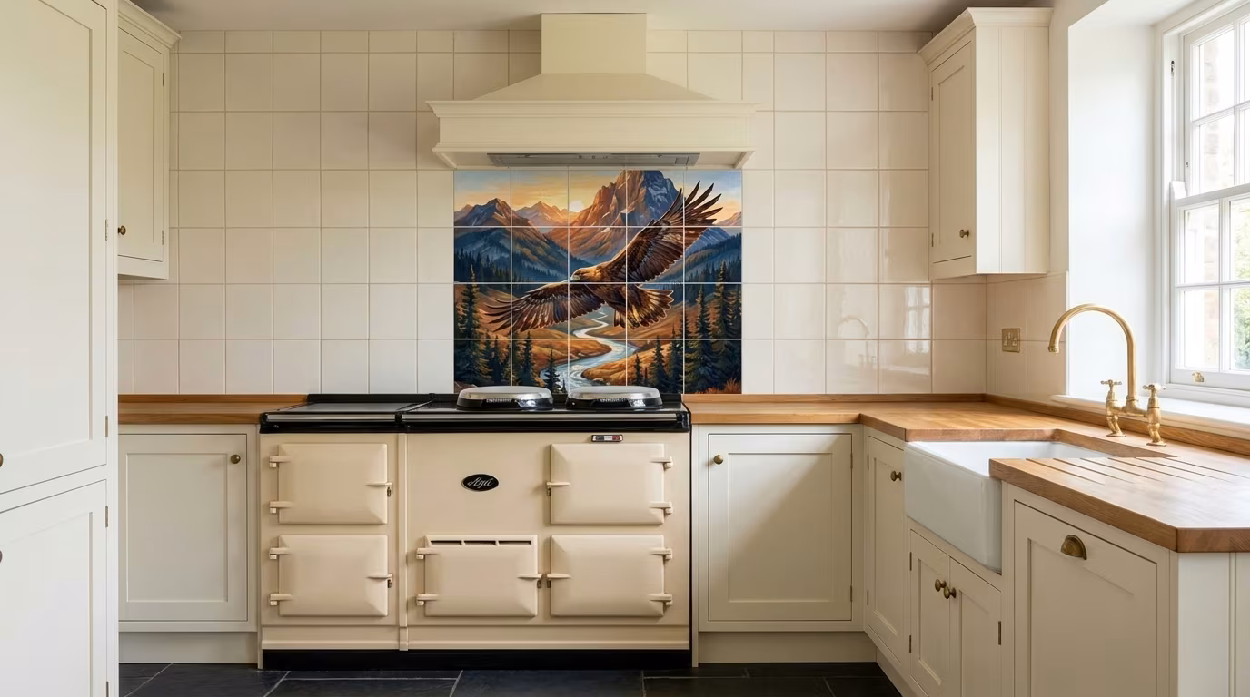 Eagle In Flight - Tile Mural - Image 2