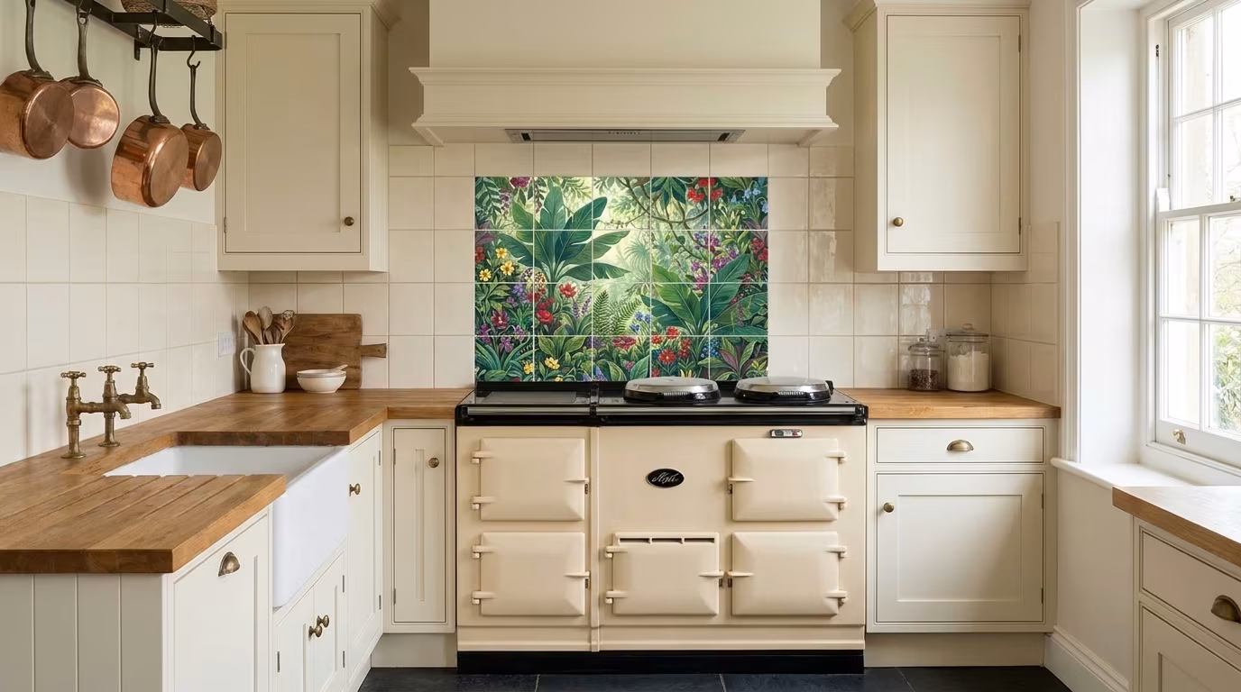 Emerald Wings - Tile Mural - Image 2