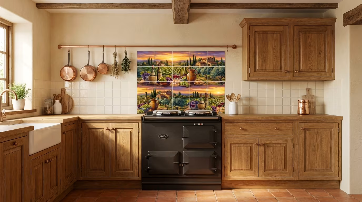 Evening in Tuscany - Tile Mural - Image 2