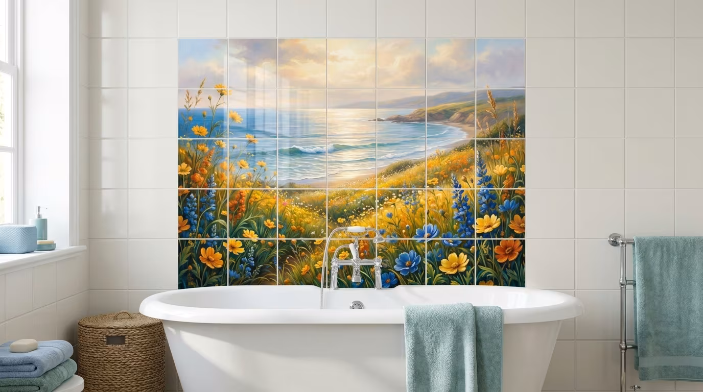 Field of Sunshine - Tile Mural - Image 2