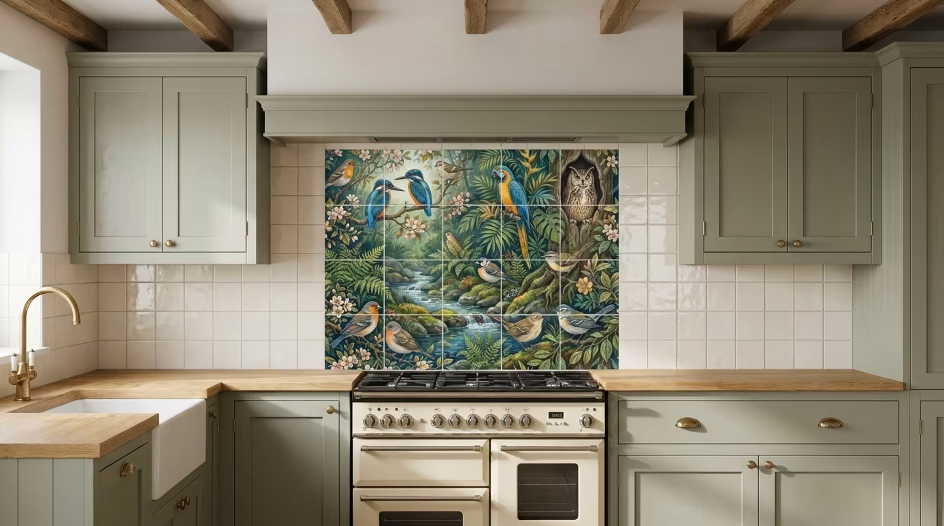 Fine Feathers - Tile Mural - Image 2
