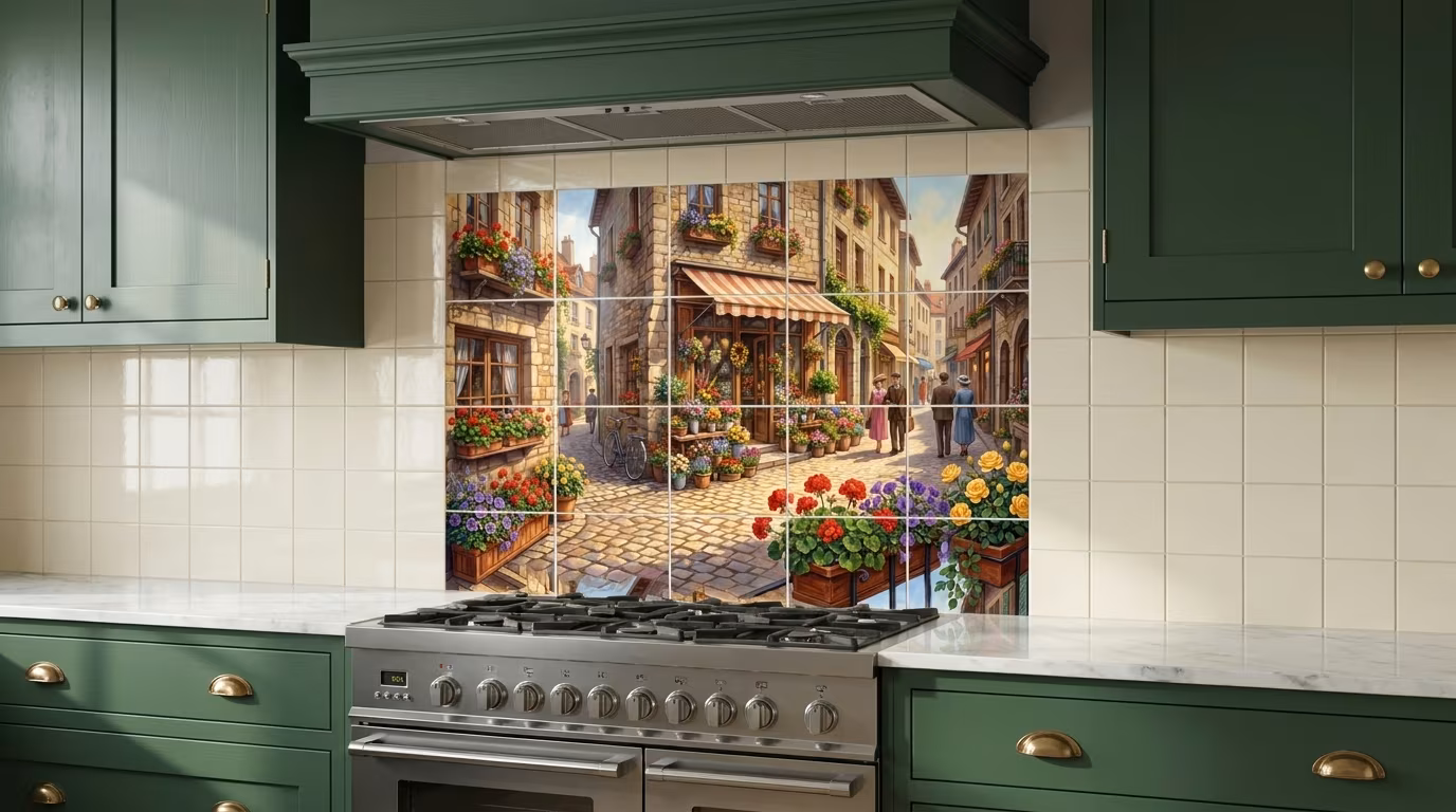 Flower Shop 2 - Tile Mural - Image 2