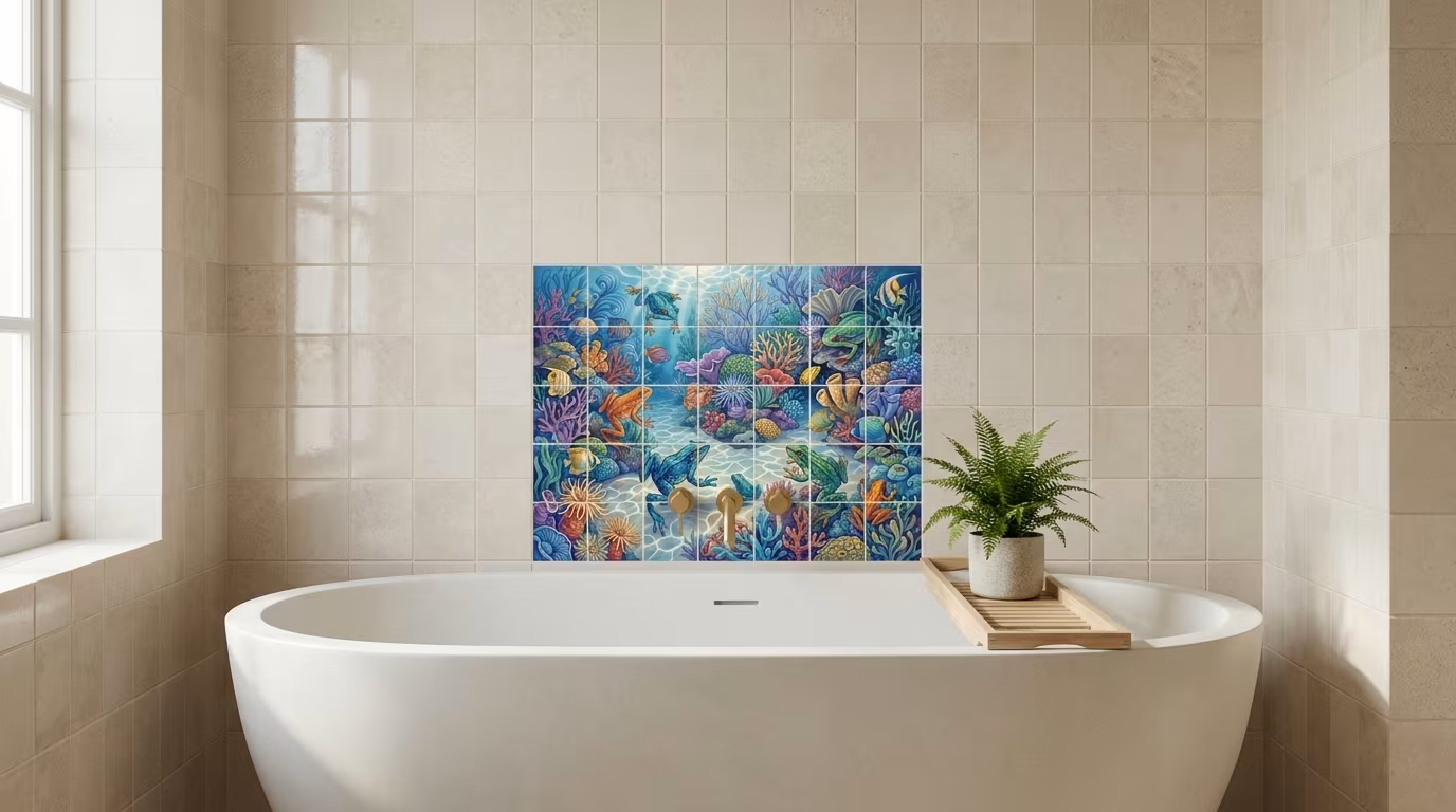 Frogs - Tile Mural - Image 2