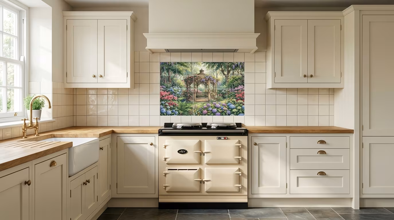 Garden Gazebo - Tile Mural - Image 2