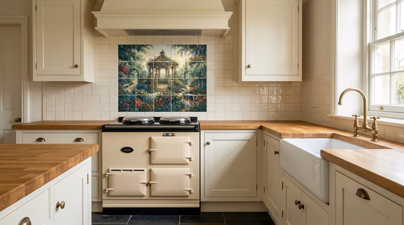 Garden Gazebo - Tile Mural - Image 2