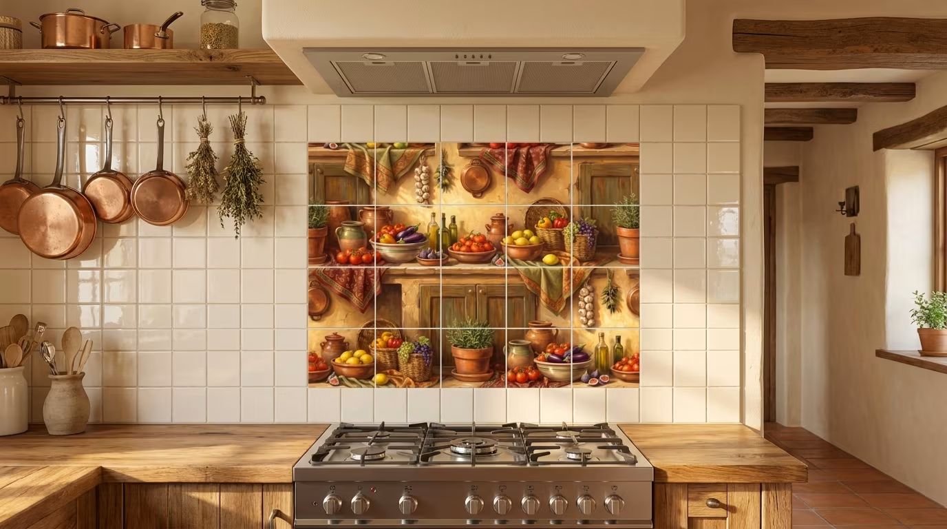 Garden Reverie tile mural