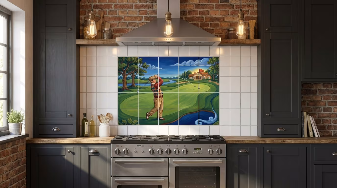 Golf 10 - Tile Mural - Image 2