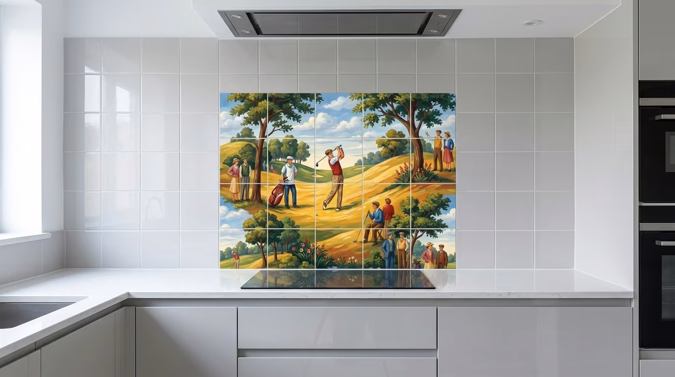 Golf 2 tile mural