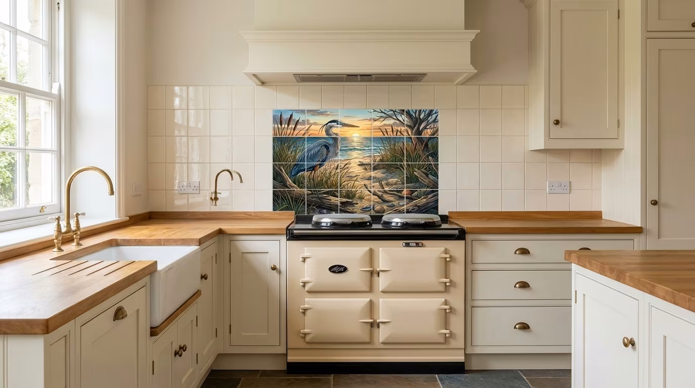 Heron Beach - Tile Mural - Image 2